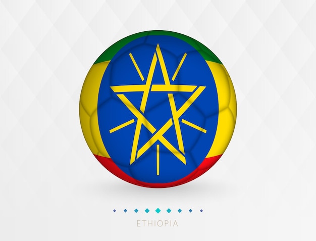 Balón de fútbol con patrón de bandera de Etiopía Balón de fútbol con bandera del equipo nacional de Etiopía