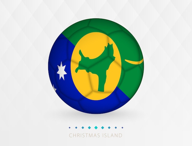 Balón de fútbol con patrón de bandera de Isla de Navidad Balón de fútbol con bandera del equipo nacional de Isla de Navidad