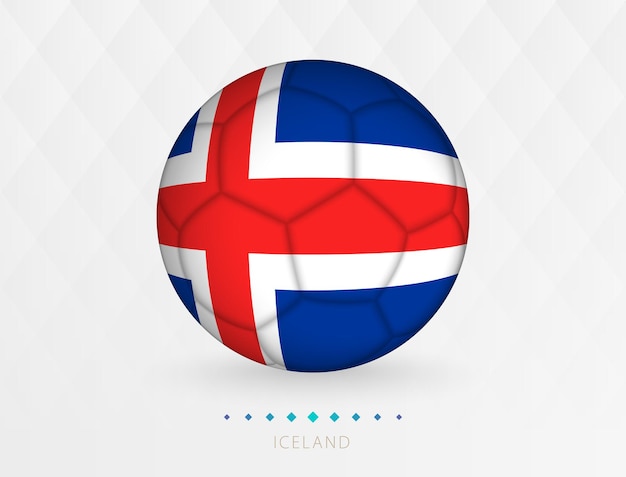 Balón de fútbol con patrón de bandera de Islandia Balón de fútbol con bandera del equipo nacional de Islandia