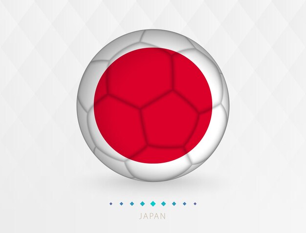 Vector balón de fútbol con patrón de bandera de japón balón de fútbol con bandera de la selección de japón