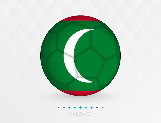 Balón de fútbol con patrón de bandera de Maldivas Balón de fútbol con bandera del equipo nacional de Maldivas