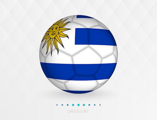 Balón de fútbol con patrón de bandera de Uruguay Balón de fútbol con bandera de la selección de Uruguay