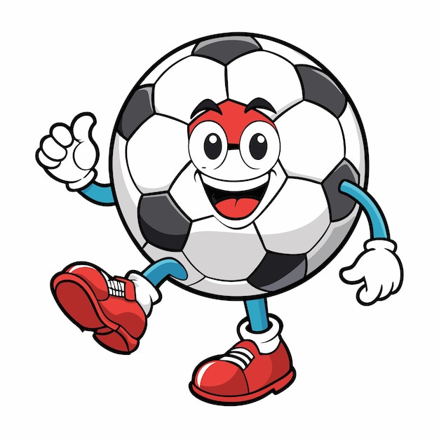 Vector un balón de fútbol con una pelota de fútbol en él