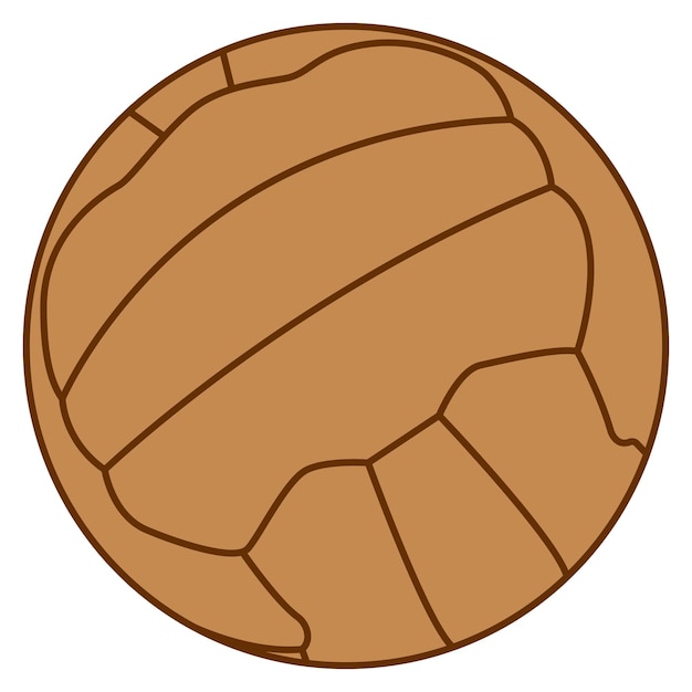 Balón de fútbol vectorial diseño marrón recurso gráfico deportes competitivos recurso simple