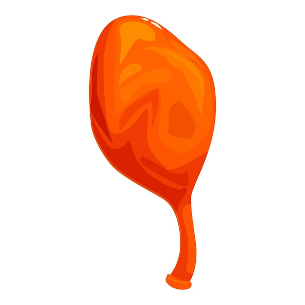 Balón naranja flotando con helio celebrando una fiesta
