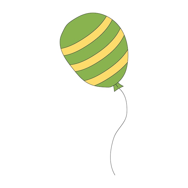 Balón de rayas verdes y amarillas