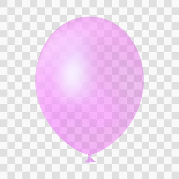 Balón realista rojo rosado transparente d balón aislado