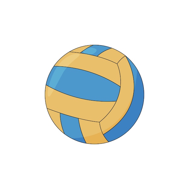 Balón de voleibol aislado Juego de deportes de equipo de voleibol Ilustración de objeto plano vectorial