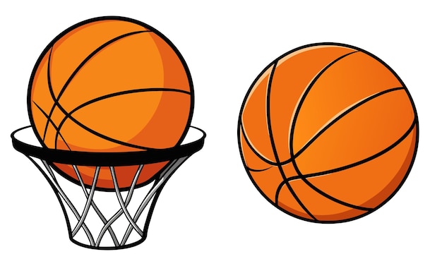baloncesto en el aro bola de baloncesto individual