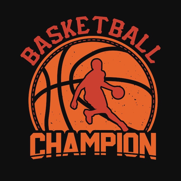 Vector baloncesto campeón baloncesto camiseta diseño vector cartel o plantilla