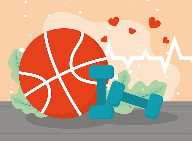 Baloncesto y corazones