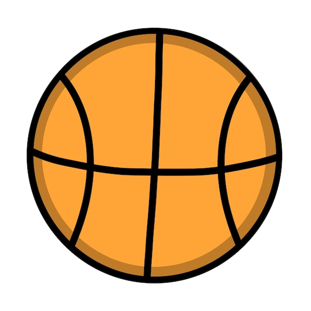 Vector baloncesto en estilo plano de dibujos animados