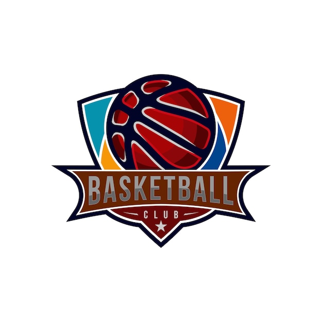 Baloncesto de logotipo vectorial premium