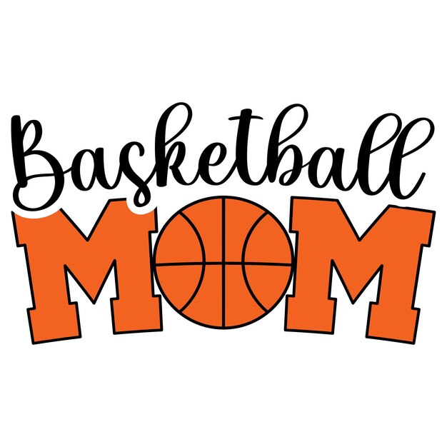 Baloncesto mamá tipografía vector gráfico camiseta