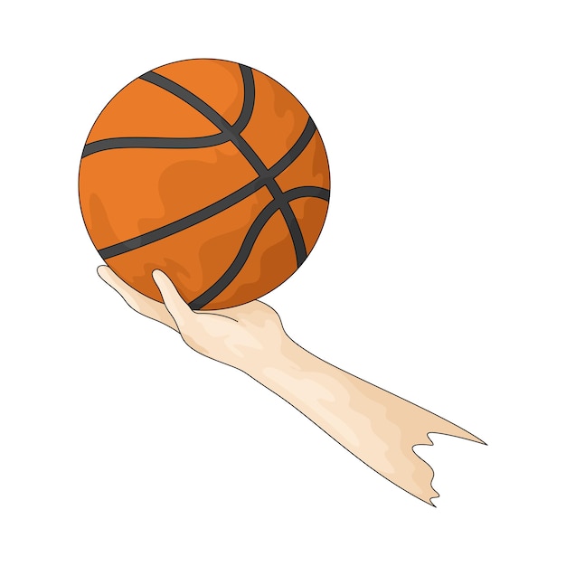 El baloncesto de la mano