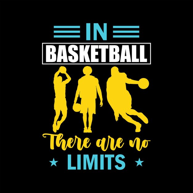 En el baloncesto no hay límites, diseño de camiseta de baloncesto.