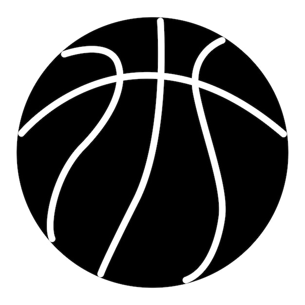 Baloncesto pelota icono negro