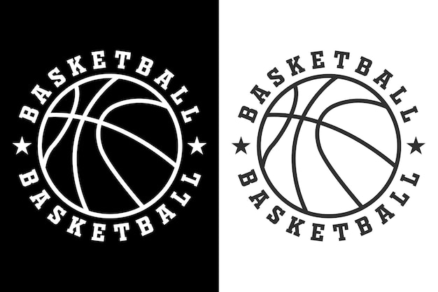 Baloncesto Tipografía Baloncesto Vector Vector Baloncesto Lineart Silueta de baloncesto Deportes
