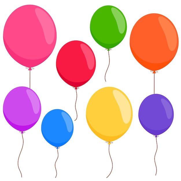 Balones coloridos Un montón de balones divertidos para cumpleaños y fiestas Balón volador con cuerda