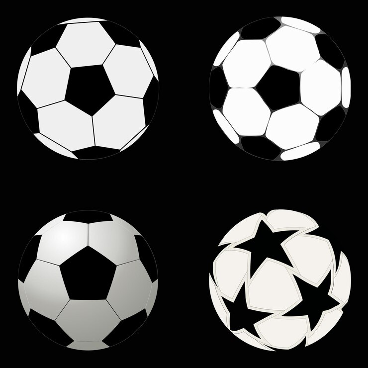 Balones deportivos con conjunto vectorial de fútbol