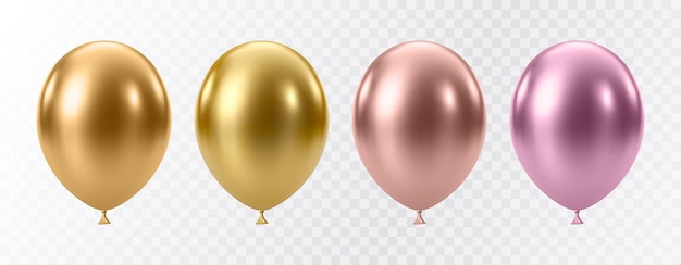 Balones realistas de lujo y balones de helio brillantes