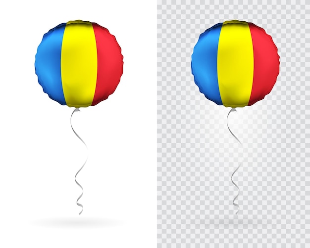 Balones en vector azul amarillo rojo como bandera nacional de Rumania