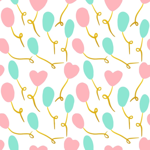 Baloon de patrones sin fisuras. Ilustración de vector de fondo de saludo de moda.