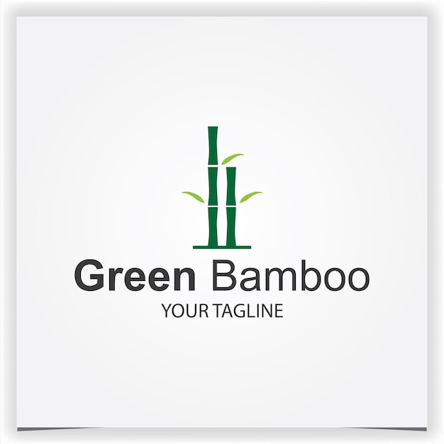 Bambú creciente diseño de logotipo vector ilustración logo premium elegante plantilla vector eps 10