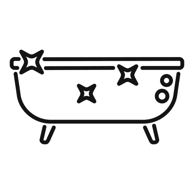Baña limpia con estrellas brillantes icono limpieza del baño