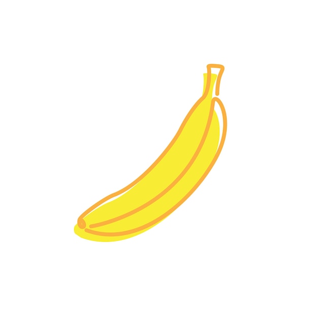 Banana fruit line logo vector símbolo icono ilustración diseño moderno