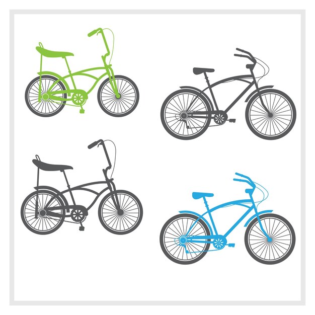 Banana Seat Bike Vector Clipart Silhouette Bundle (grupo de sillas para bicicletas de plátano)