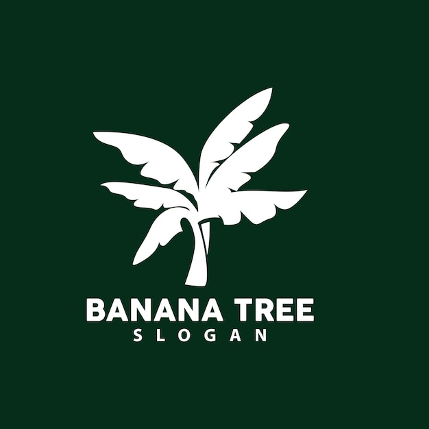 Banana Tree Logo Banana Tree Diseño de silueta simple Planta Icono Símbolo Ilustración vectorial