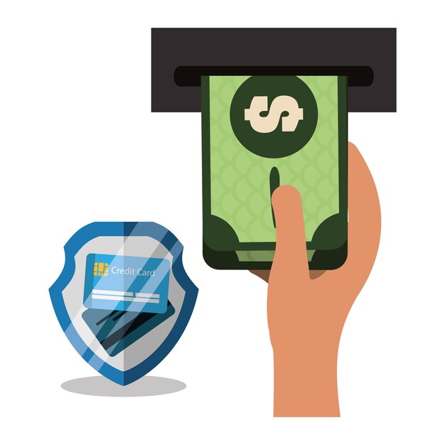 Banco y ahorro de dinero.