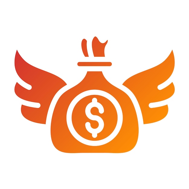 Banco de diseño vectorial con estilo de icono de alas