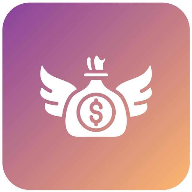 Banco de diseño vectorial con estilo de icono de alas