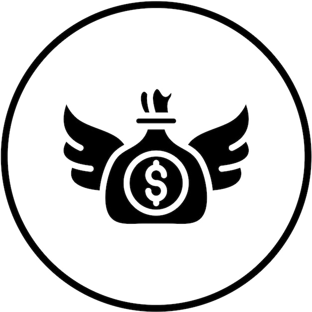Banco de diseño vectorial con estilo de icono de alas