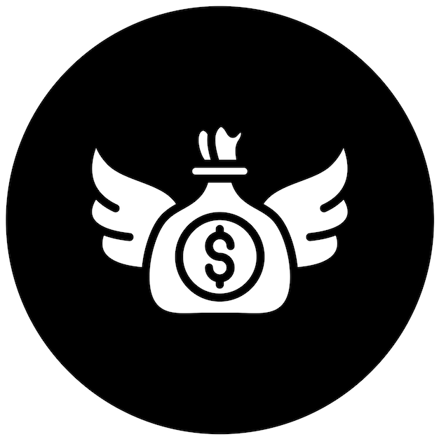 Banco de diseño vectorial con estilo de icono de alas