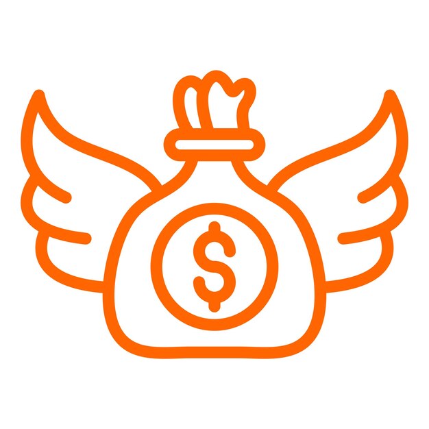 Banco de diseño vectorial con estilo de icono de alas