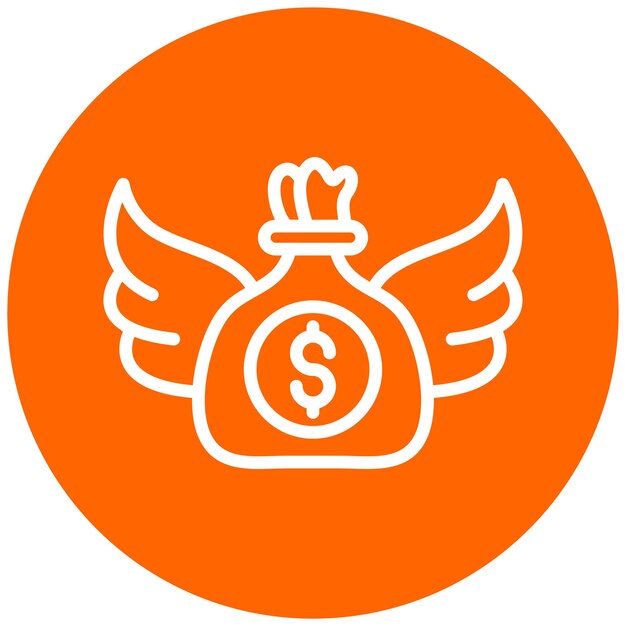 Banco de diseño vectorial con estilo de icono de alas