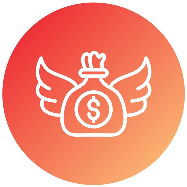 Banco de diseño vectorial con estilo de icono de alas