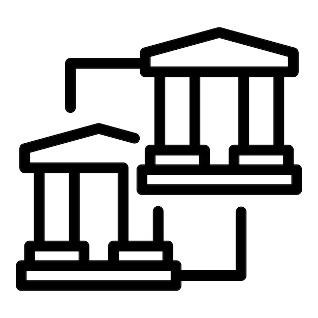 Bancos transfiriendo dinero en línea utilizando el icono de conexión segura