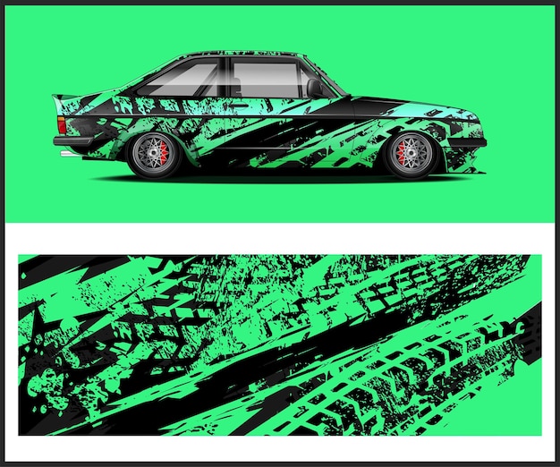 banda gráfica abstracta para el diseño de envoltura de automóviles
