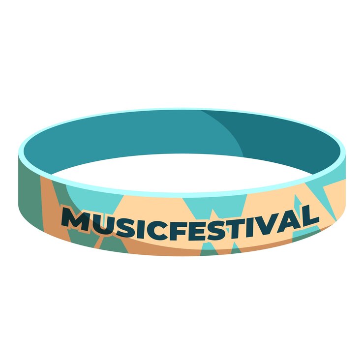Vector banda de pulsera de festival de música que representa el evento de verano