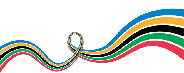 Las bandas de los juegos olímpicos aisladas en un fondo transparente Ilustración vectorial