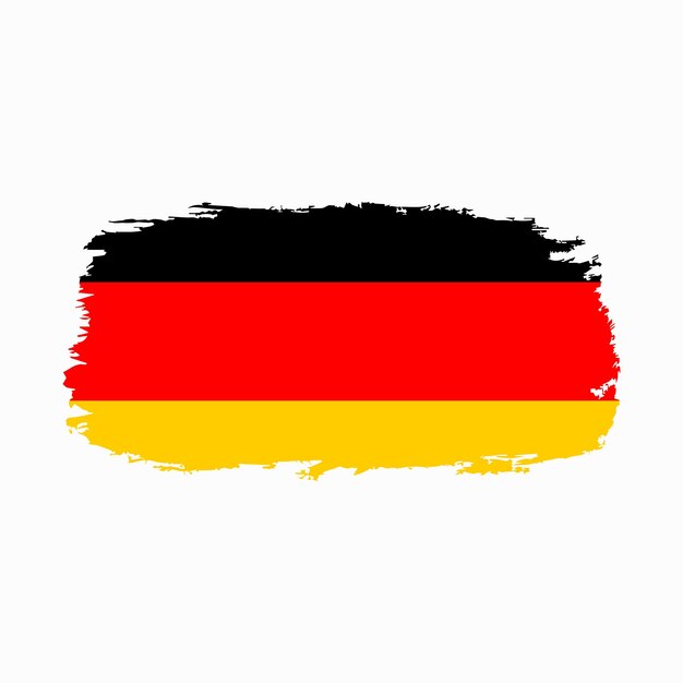 Bandeira de Alemania vector bandera nacional del país alemán en forma de grunge aislada sobre un fondo blanco
