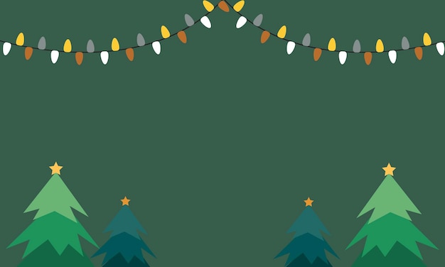 Bandeira de Feliz Navidad con árbol de Navidad luces de Navidad y decoración de copos de nieve para Navidad