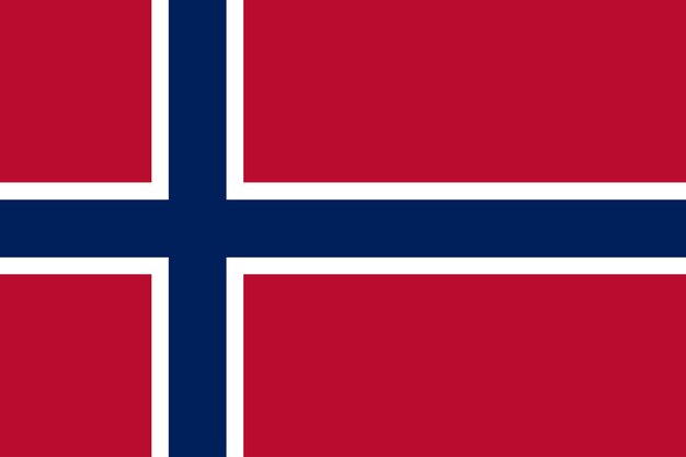 Bandeira nacional de Noruega vector eps