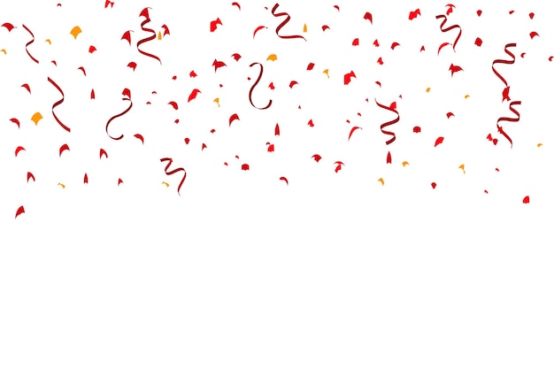 Bandeira de vacaciones en blanco con confeti colorido Fondo con espacio de copia para cumpleaños aniversario de Navidad Ilustración de dibujos animados de vector plano