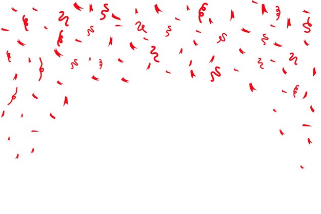 Bandeira de vacaciones en blanco con confeti colorido Fondo con espacio de copia para cumpleaños aniversario de Navidad Ilustración de dibujos animados de vector plano