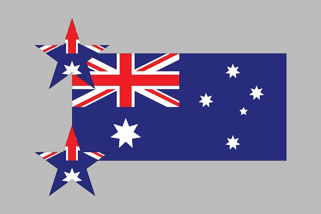 Bandeja de Australia La bandera de Australia Bandeya de Australia símbolo nacional del país Ilustración vectorial